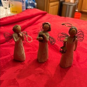 Vintage Willow tree Christmas ornaments Angel Figurines - Set of 3